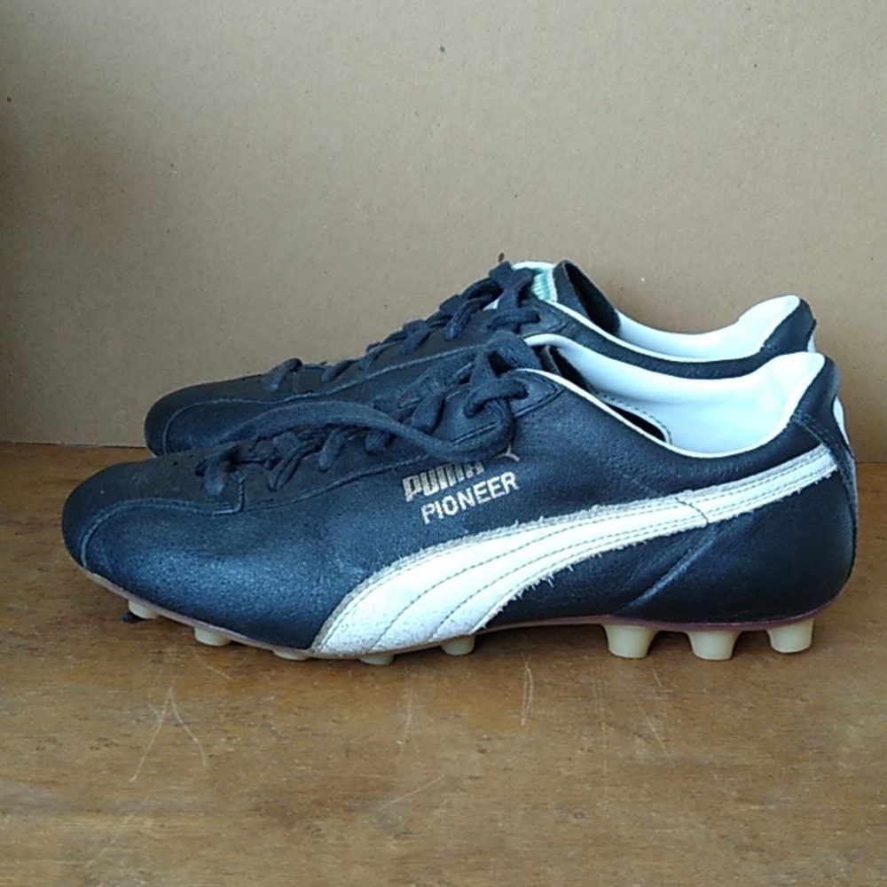 VTG Puma "Pioneer" Black Leather Soccer Cleats | US 7 - Picture 6 of 12